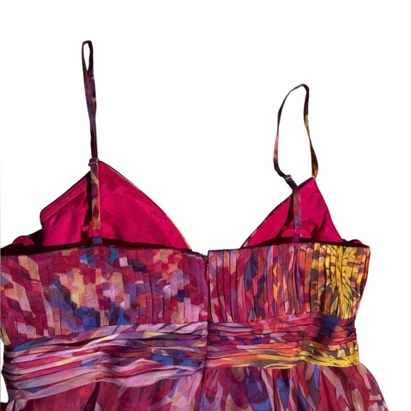 Vintage Alberto Makali 100 Silk Whimsical Fairy Y2K Beaded Jeweled Dress Size 12 - Picture 9 of 11